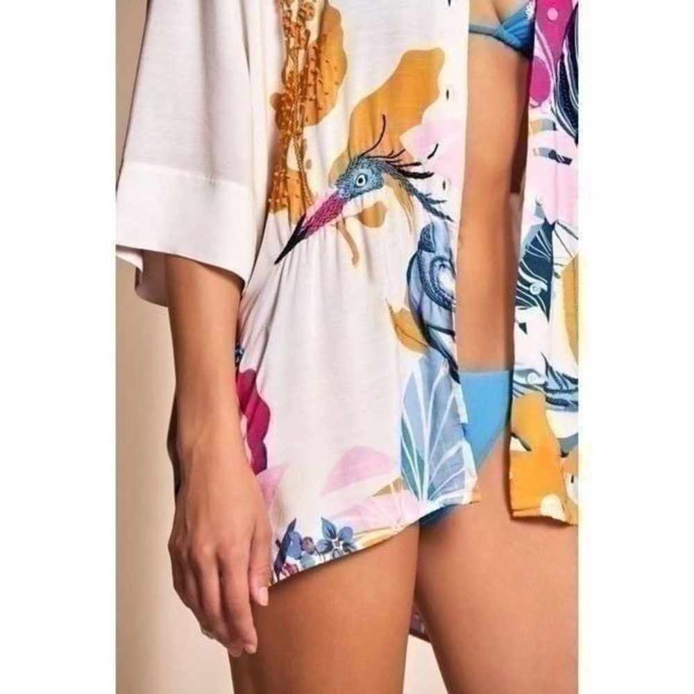 Maaji Mangrove Big Kell Long Shirt Boyfriend Shirt size Large - Picture 2 of 9